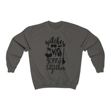 Load image into Gallery viewer, Witches Gonna Stick Together, Unisex Heavy Blend™ Crewneck Sweatshirt