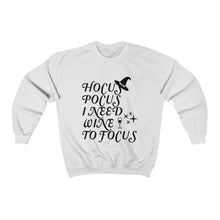 Load image into Gallery viewer, Hocus Pocus I Need Wine To Focus, Unisex Heavy Blend™ Crewneck Sweatshirt