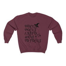 Load image into Gallery viewer, Hocus Pocus I Need Wine To Focus, Unisex Heavy Blend™ Crewneck Sweatshirt