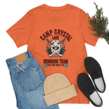 Load image into Gallery viewer, Camp Crystal Lake Running Team, Unisex Jersey Short Sleeve Tee