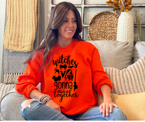 Witches Gonna Stick Together, Unisex Heavy Blend™ Crewneck Sweatshirt