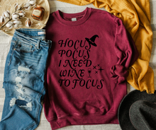 Load image into Gallery viewer, Hocus Pocus I Need Wine To Focus, Unisex Heavy Blend™ Crewneck Sweatshirt