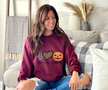 Load image into Gallery viewer, Peace Love and Halloween, Unisex Heavy Blend™ Crewneck Sweatshirt