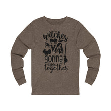 Load image into Gallery viewer, Witches Gonna Stick Together, Unisex Jersey Long Sleeve Tee